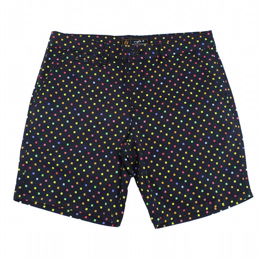 Men's Colorful Squares Print Shorts