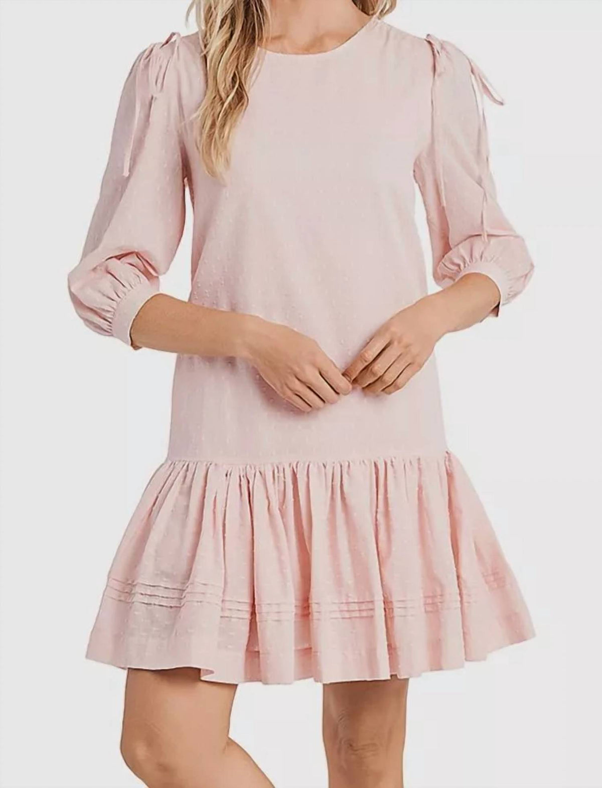 Clip Dot Ruffled Dress