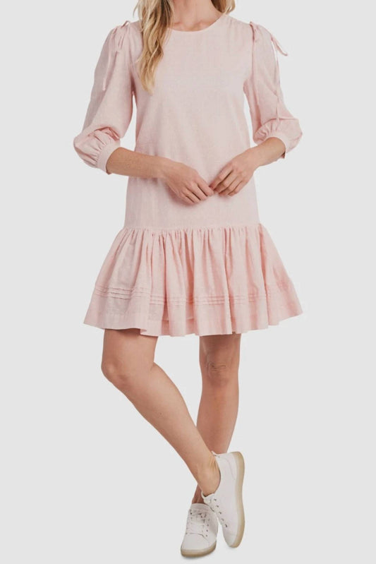 Clip Dot Ruffled Dress