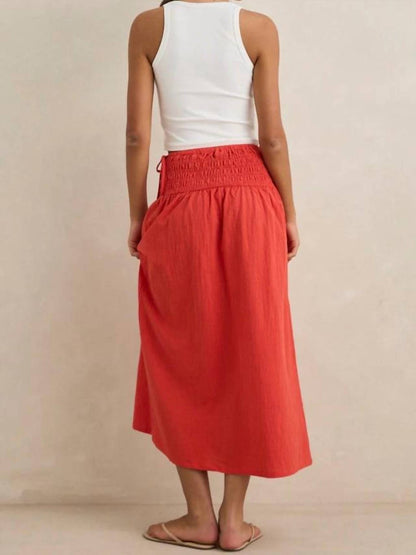 Alana Tie Side Maxi Skirt