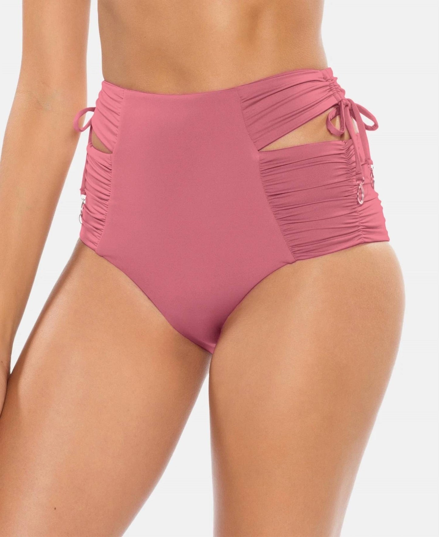 Under The Sun Cutout High waist Bikini Bottoms