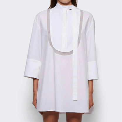 Valentino - Cotton Popeline Mandarin Collar Top - Rack Hunt