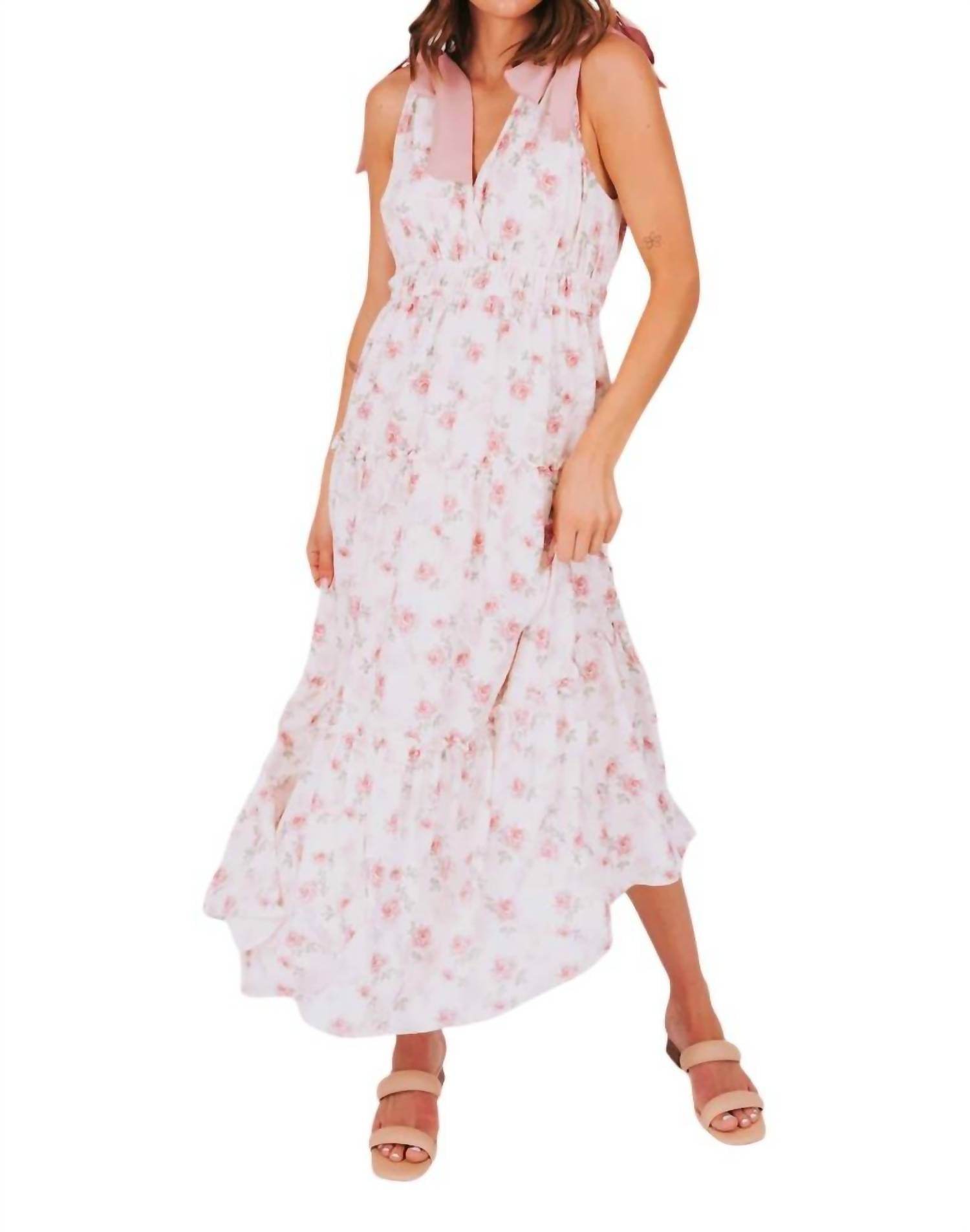 One Loved Babe - Floral Ribbon Tie Dress - Rack Hunt