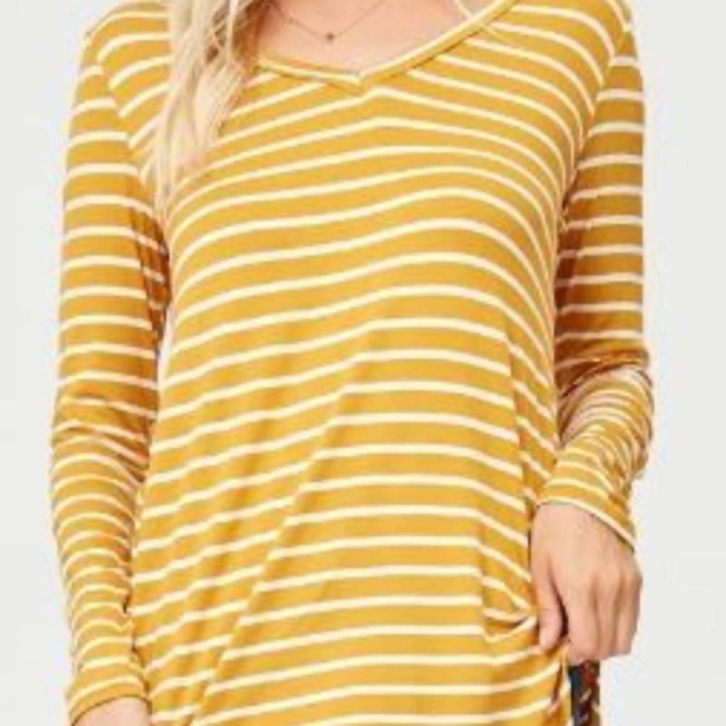 Long Sleeve V Neck Top