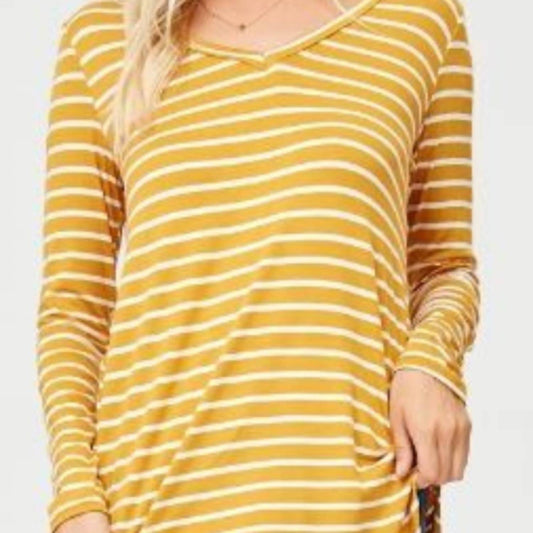 Long Sleeve V Neck Top