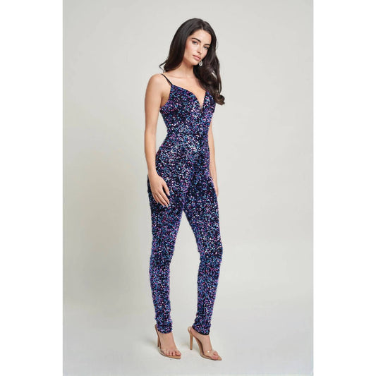 Disco Velvet Sequin Jumpsuit