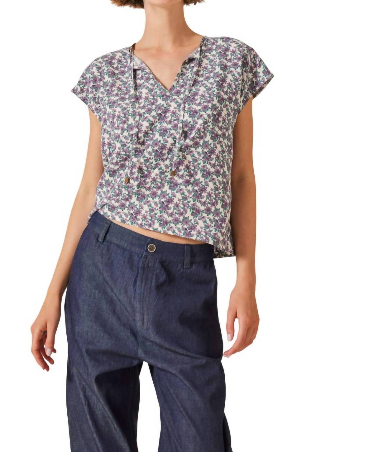 Lavender Ruffle Blouse