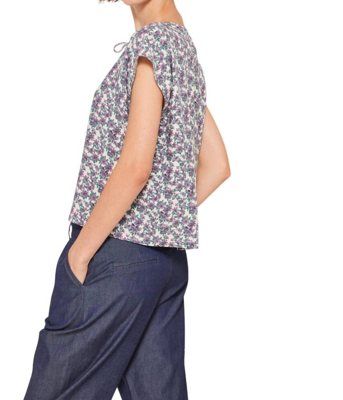 Lavender Ruffle Blouse
