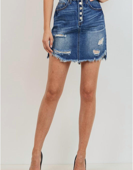 Button Down Midi Skirt