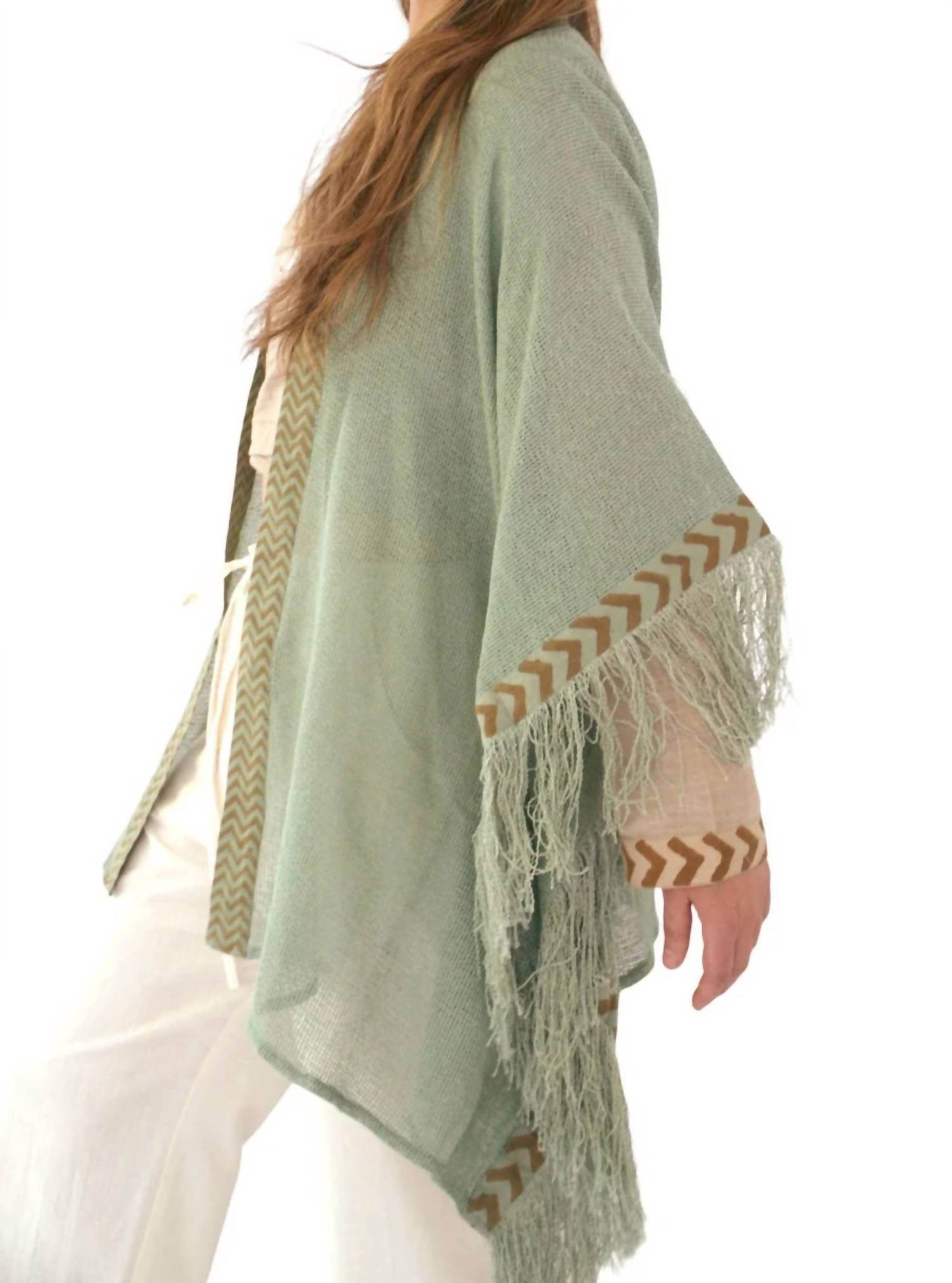 Sacred Ceremony - Mesh Open Poncho With Fringe - Rack Hunt -
