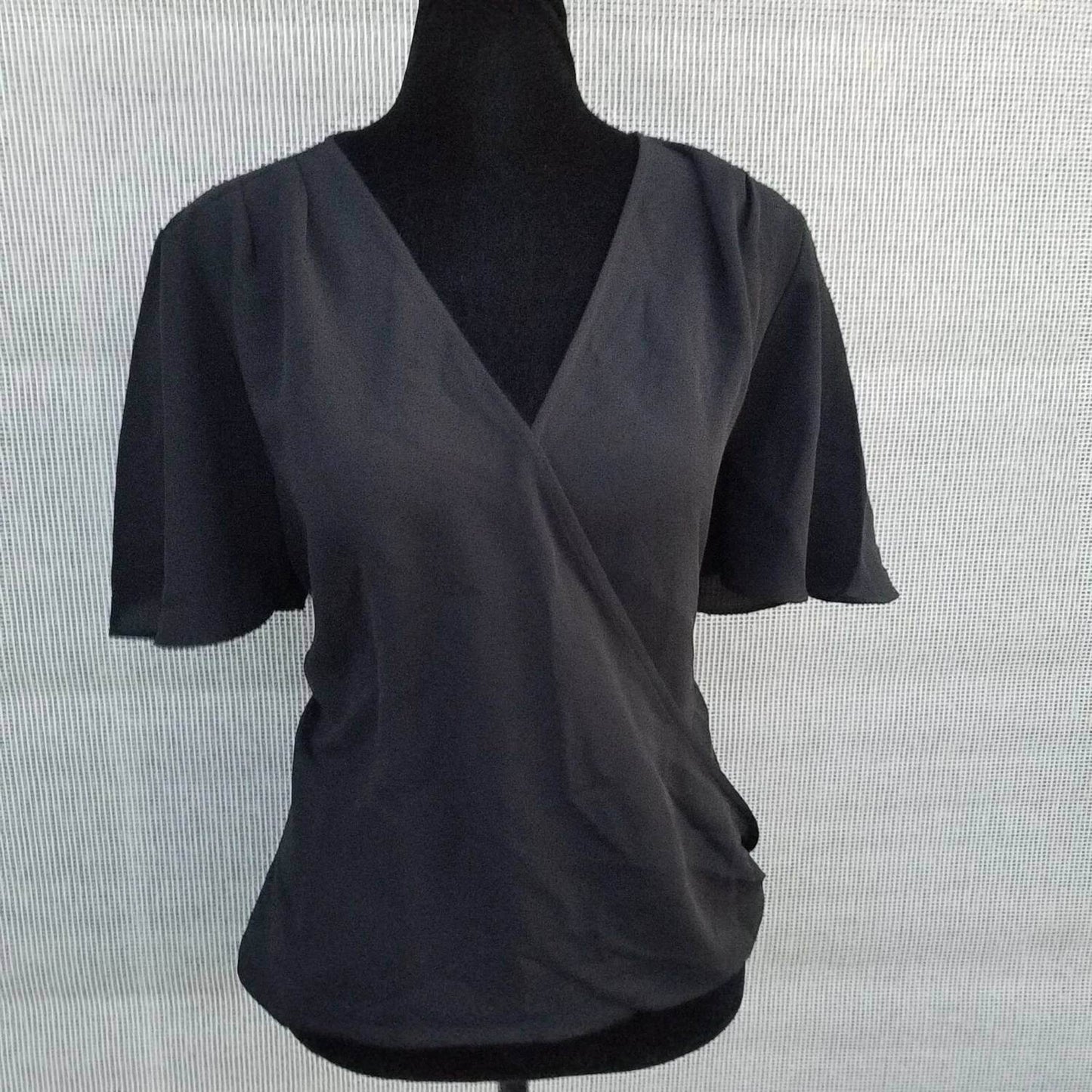 Alfani - Women's Short Sleeve V-neck Pleated Top - Rack Hunt -