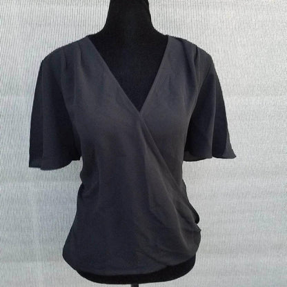 Alfani - Women's Short Sleeve V-neck Pleated Top - Rack Hunt