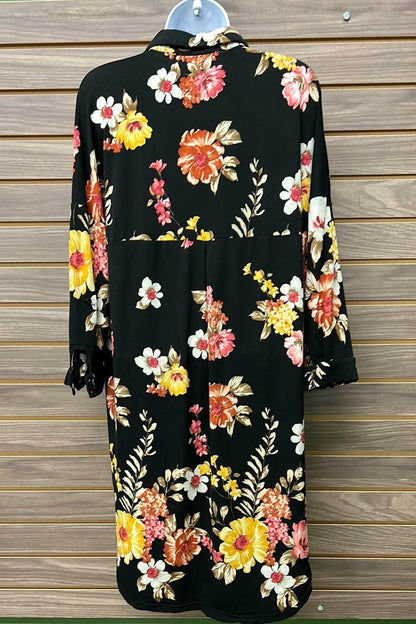 AVAILABLE - Women's Button-down Floral Dress - Rack Hunt