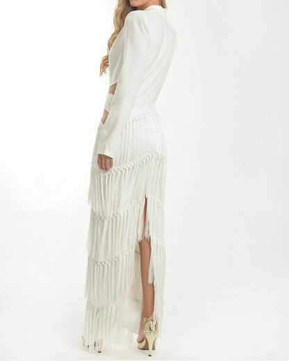 Steffany Milano - Fringe Fantasy Blazer Dress - Rack Hunt