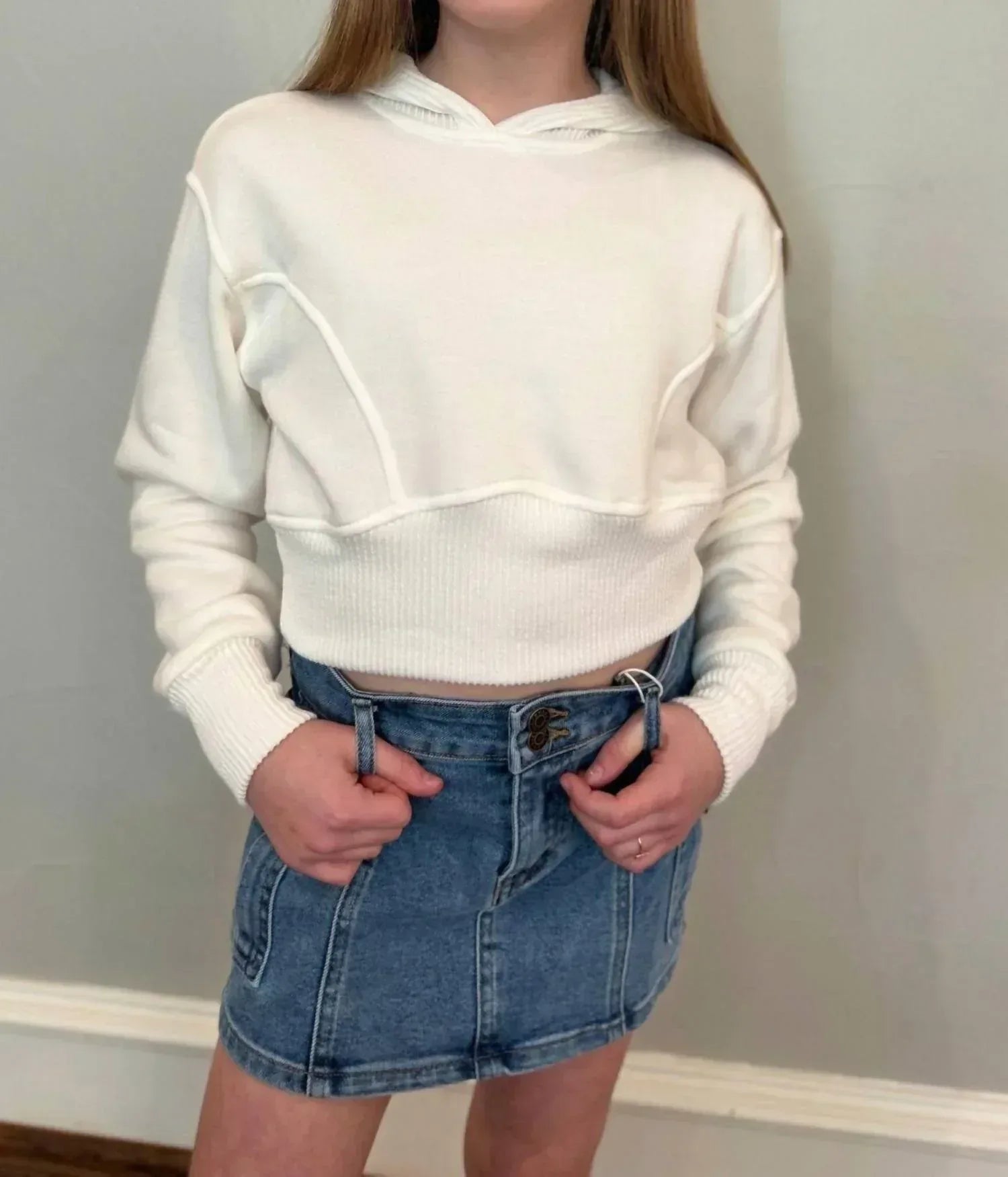 Love Daisy - Girls' Crop Hoodie Sweater - Rack Hunt