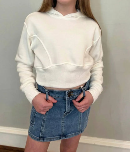 Love Daisy - Girls' Crop Hoodie Sweater - Rack Hunt