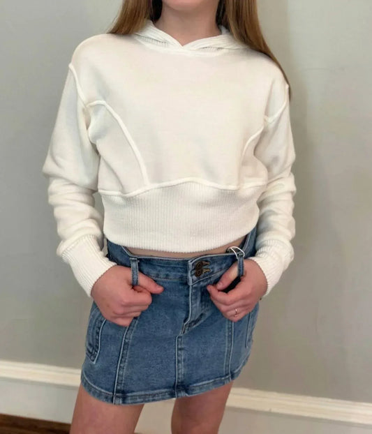 Love Daisy - Girls' Crop Hoodie Sweater - Rack Hunt