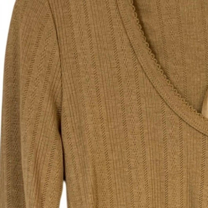 Women's Perfect Pointelle Long Sleeve PolyCotton Top