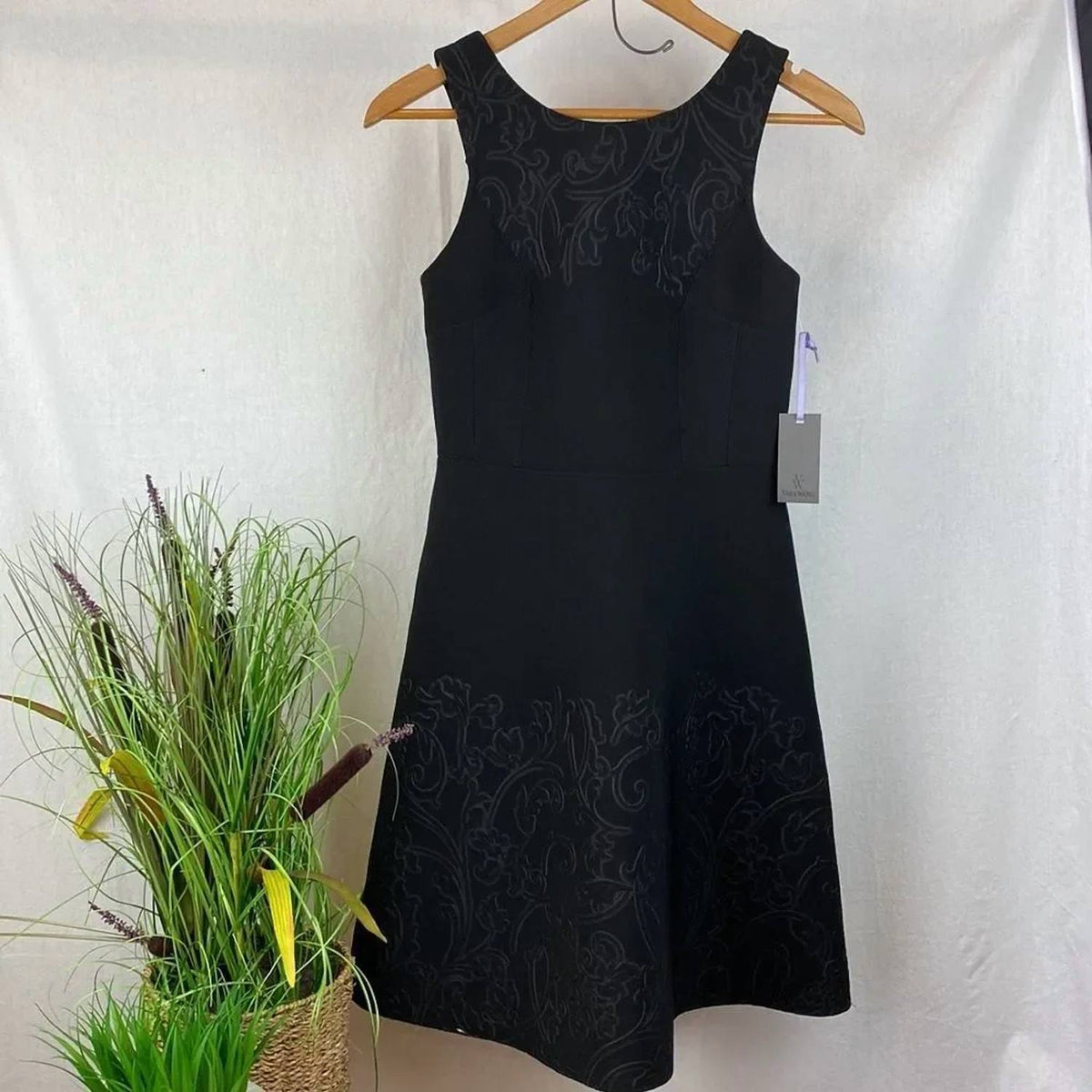 Floral Laser Cut Neoprene Mini Dress