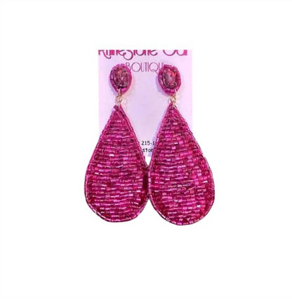Women's Seed Bead Teardrop Earrings