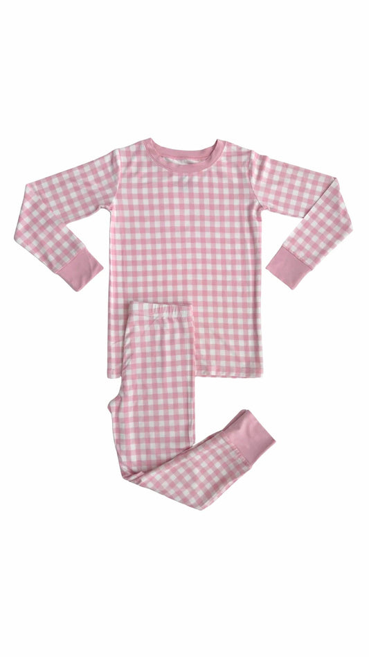 Kids' Gingham Two Piece Set