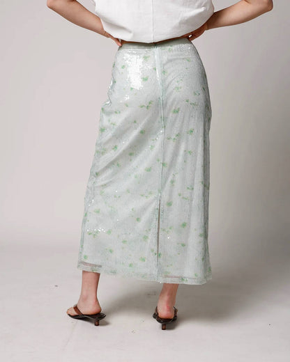 Garden Sequin Midi Skirt