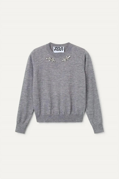 WILD PONY - Rhinestone Applique Sweater - Rack Hunt