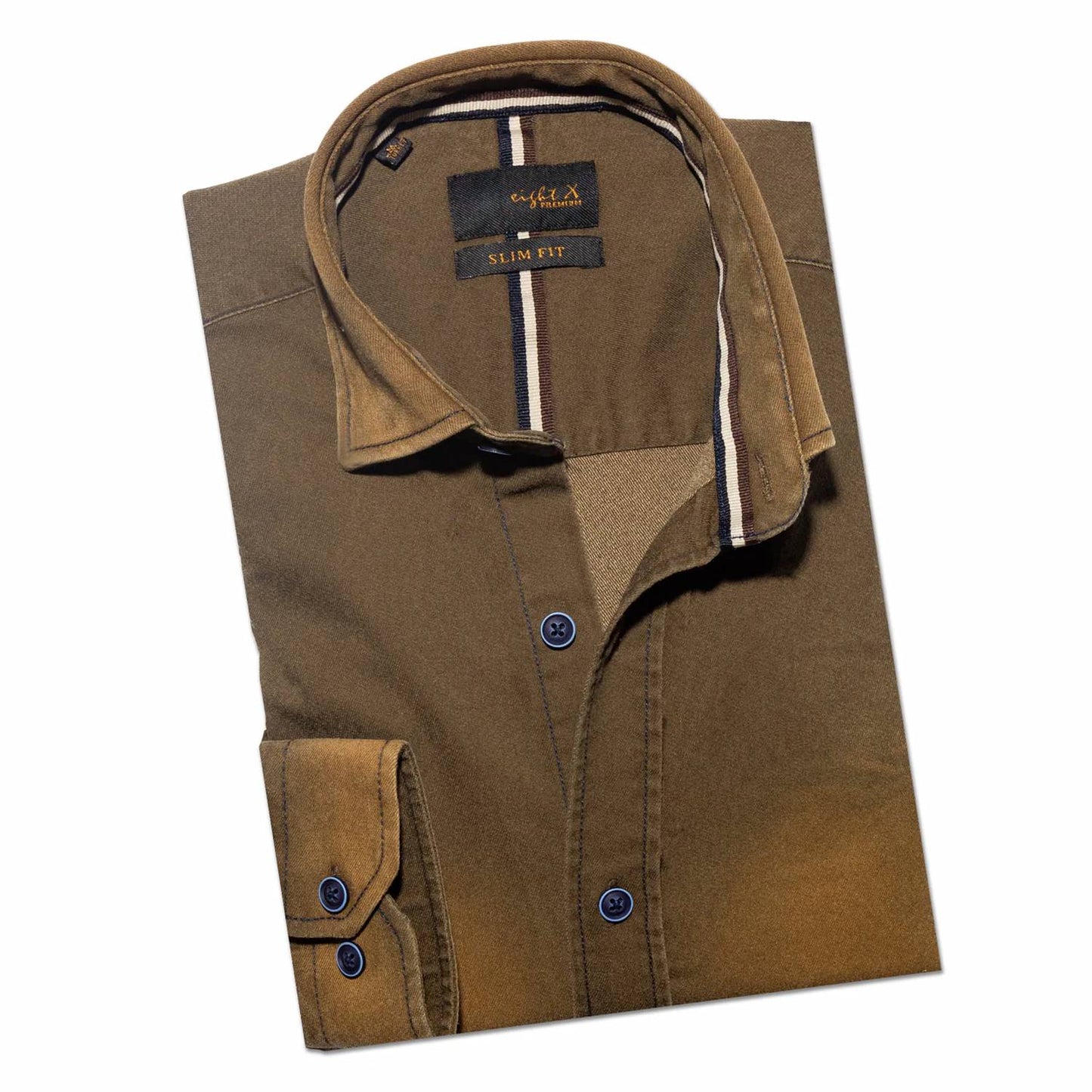 Denim Stretch Button Down Shirt