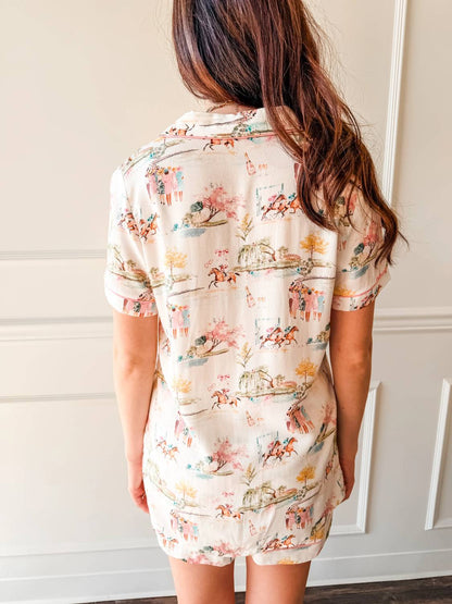 Day At The Races Pajama Set