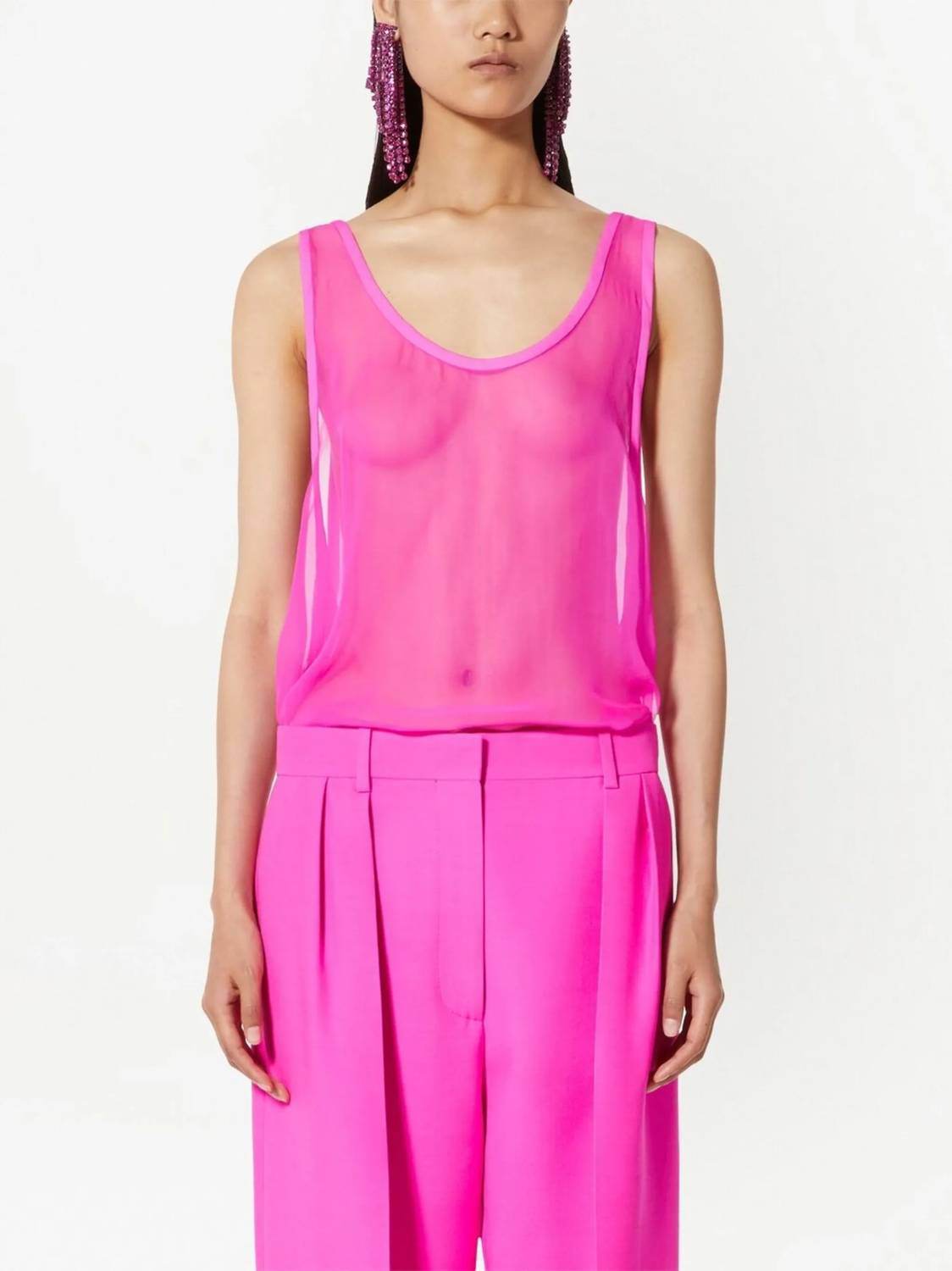 Valentino - Semi-transparent Tank Top - Rack Hunt