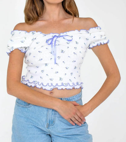 KESTAN - Bellflower Ruffle Hem Top - Rack Hunt