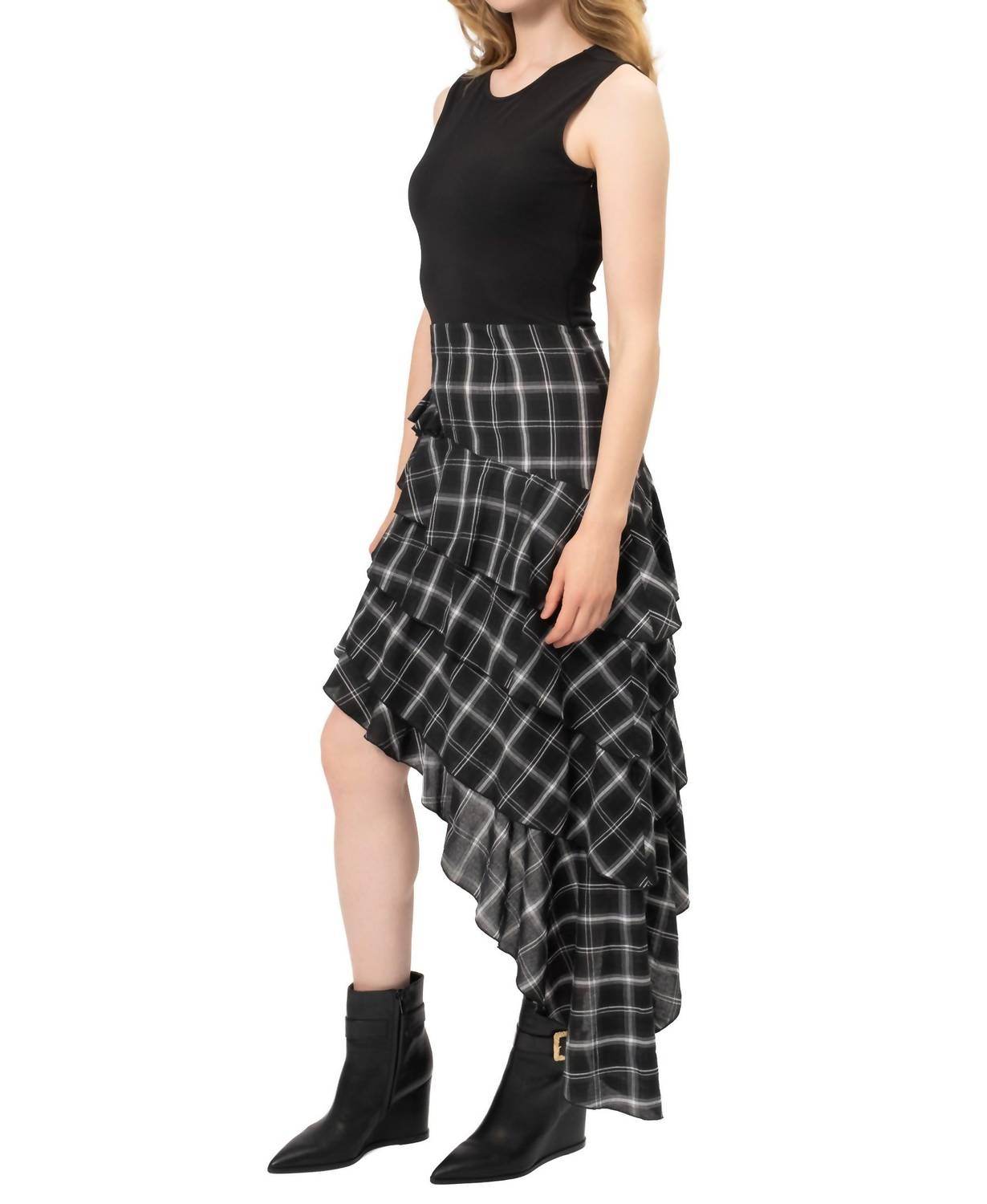 Area Stars - ASSYMETRICAL PLAID DRESS - Rack Hunt -