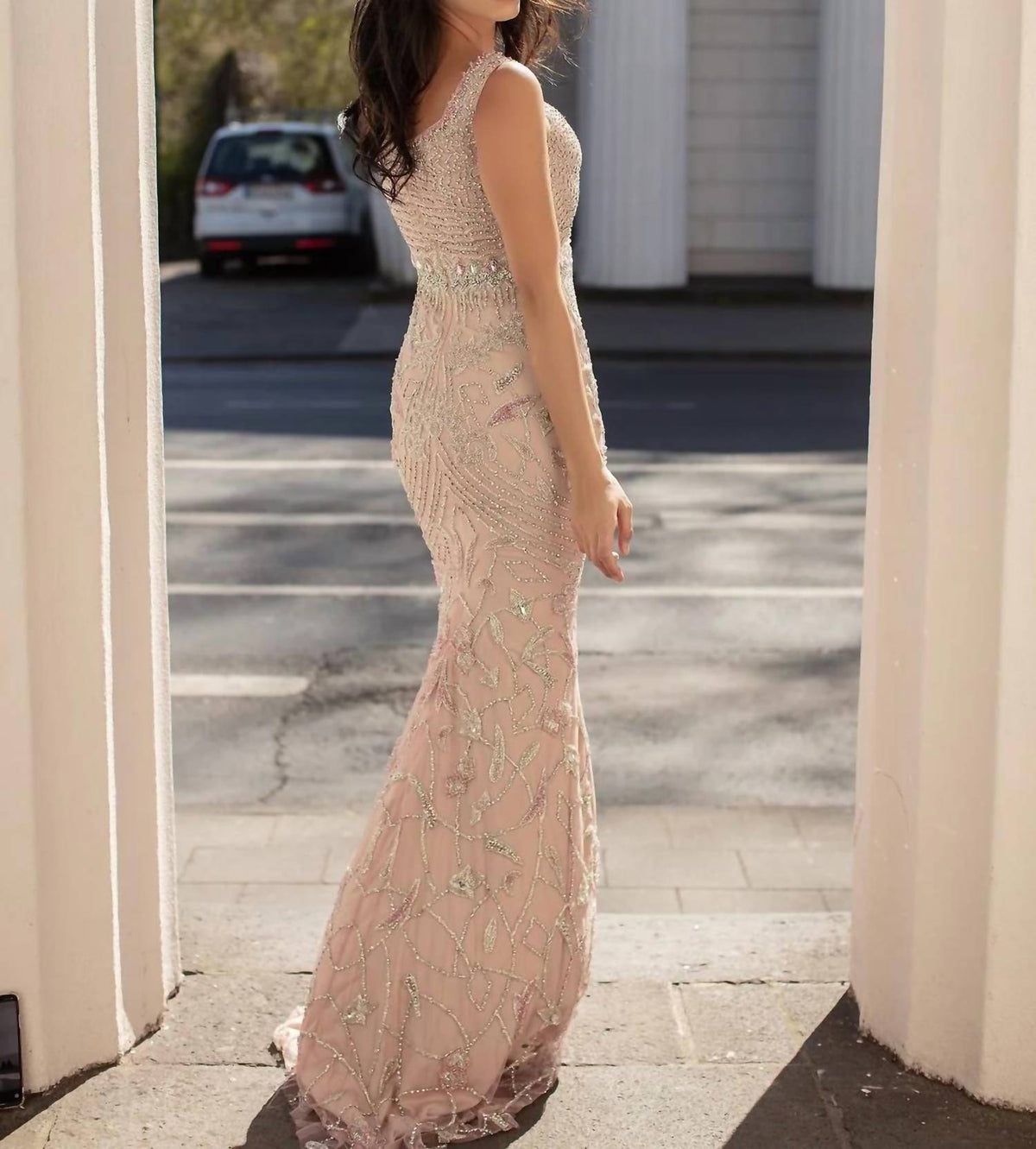 Sleeveless Embellished Dress