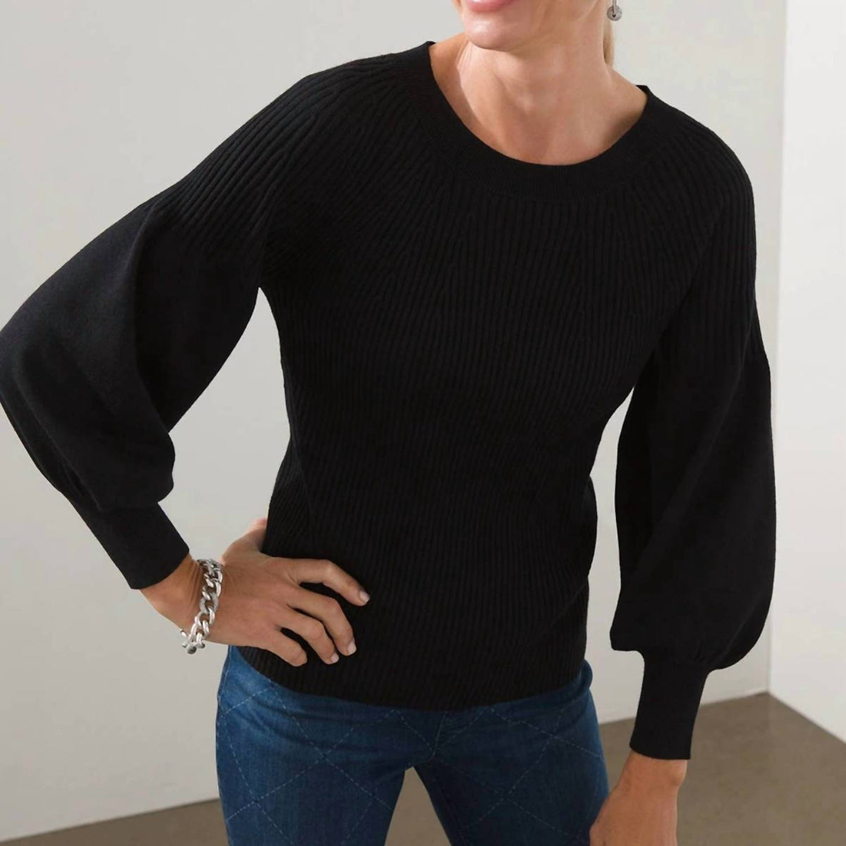 Rib Knit Blouse