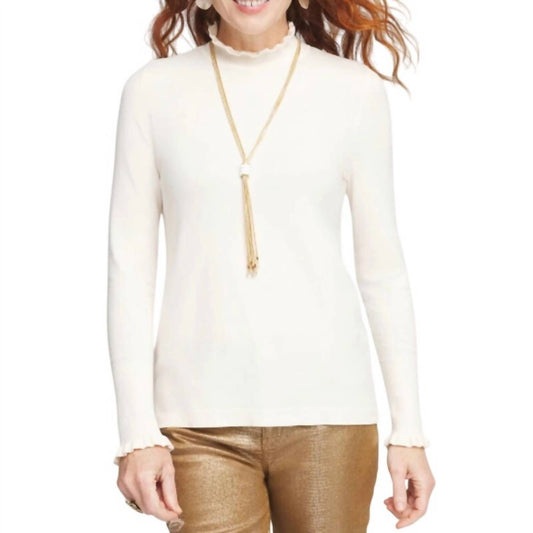 Ruffle Turtleneck Sweater