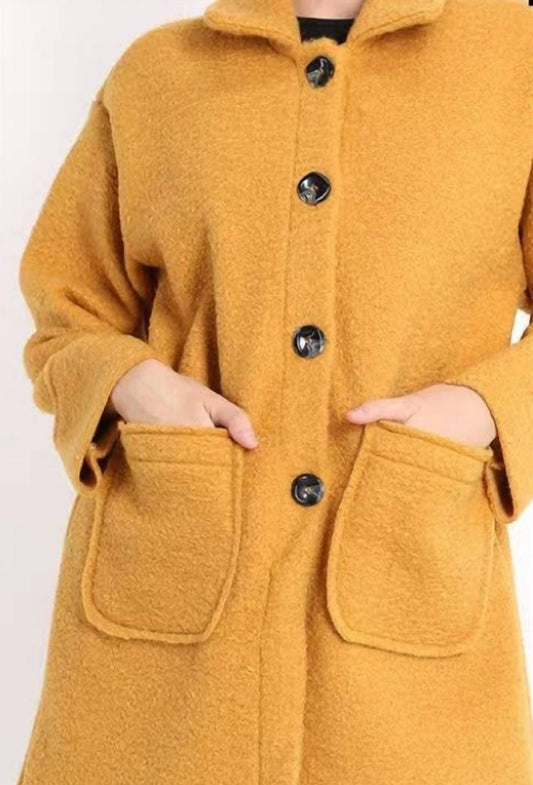 Button-front Coat With Patch Pockets