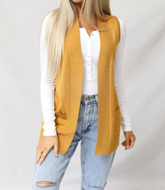 Gentry Open Front Sleeveless Cardigan