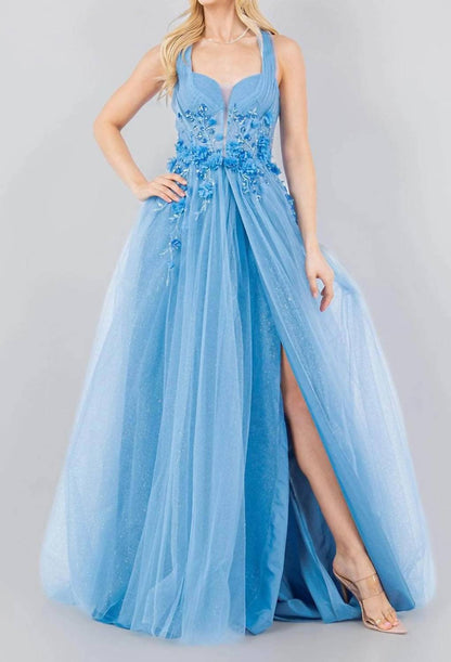Halter Prom Maxi Dress