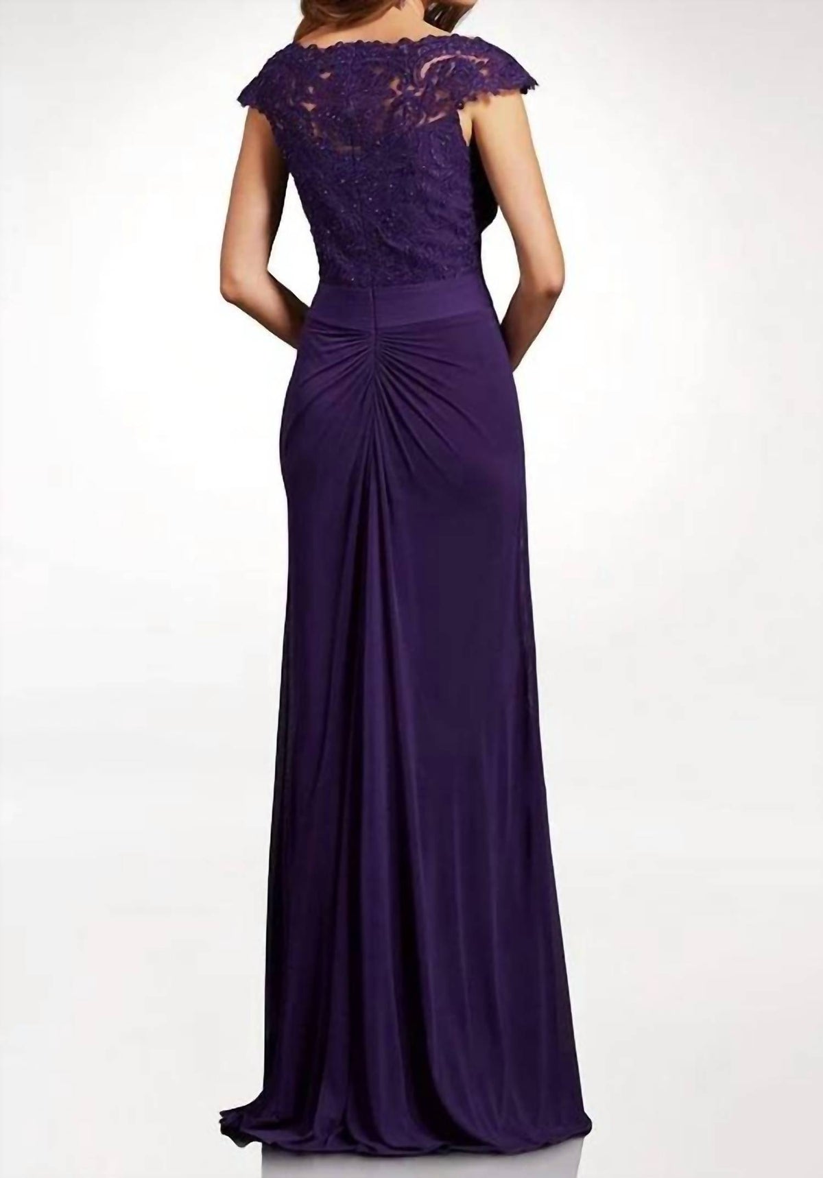 Cap Sleeve Sheath Formal Dress