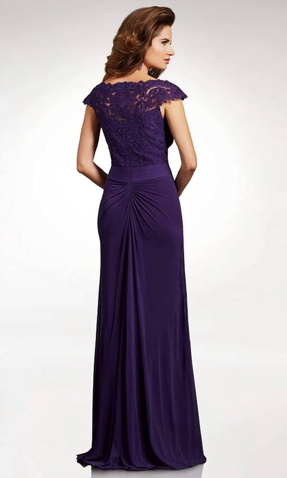 Cap Sleeve Sheath Formal Dress