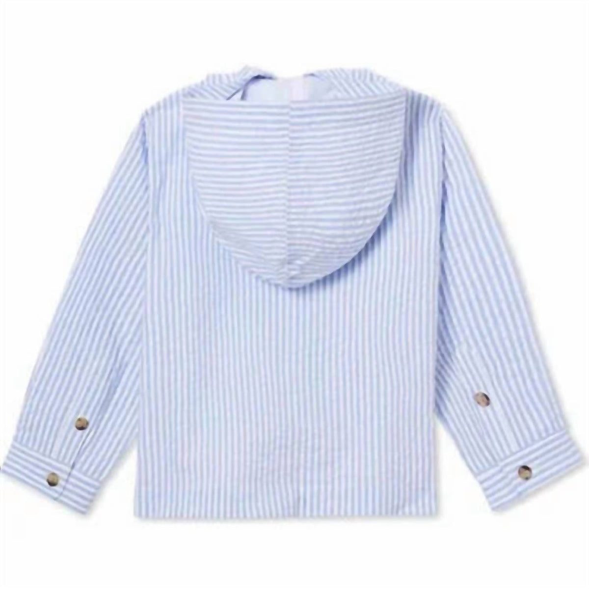 Boy's Bennet Seersucker Hooded Pullover