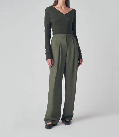 Classic Textured Crepe Trouser