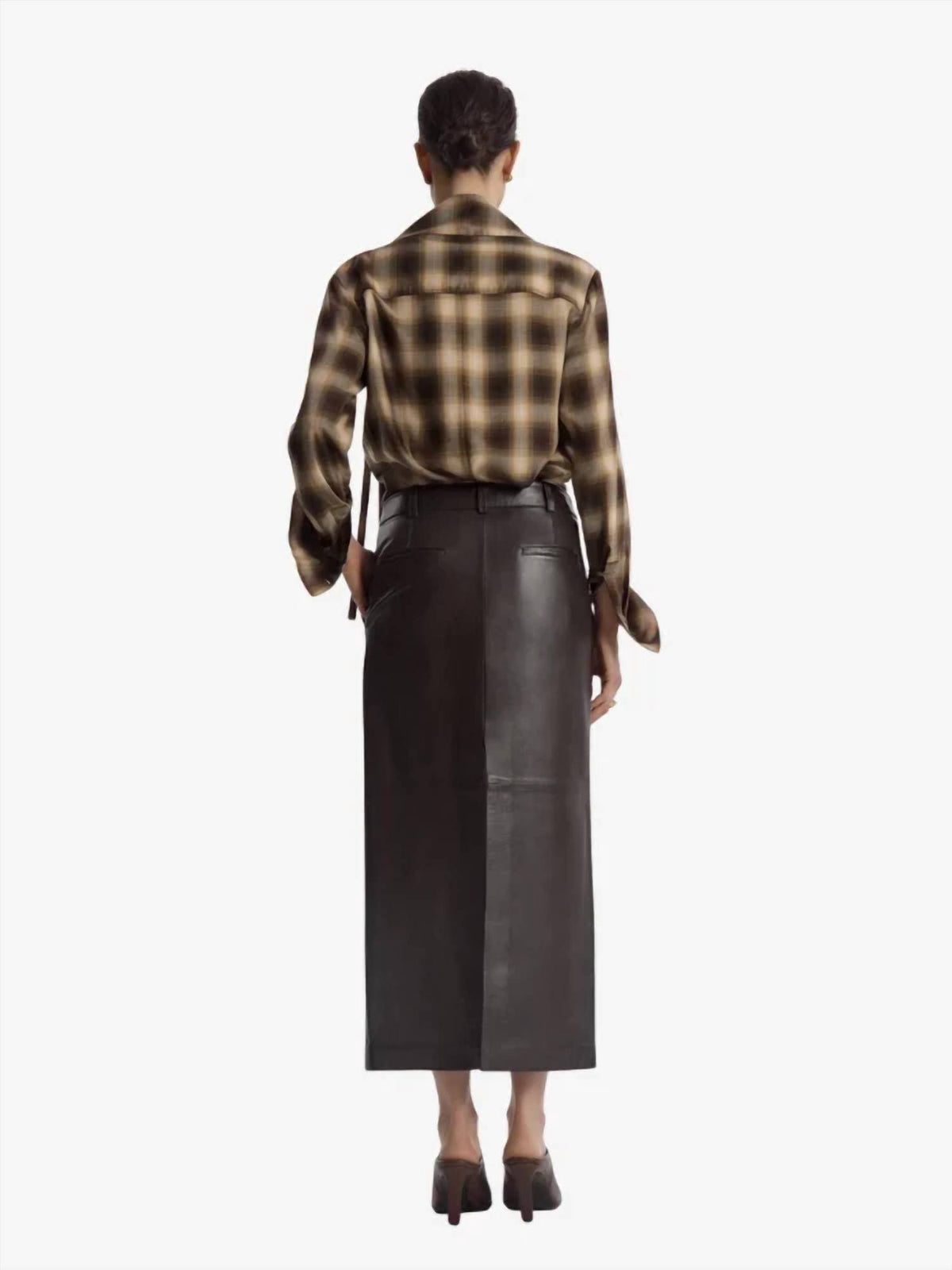 Tailored Front-slit Midi Skirt
