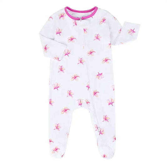 Plumeria Footie Romper