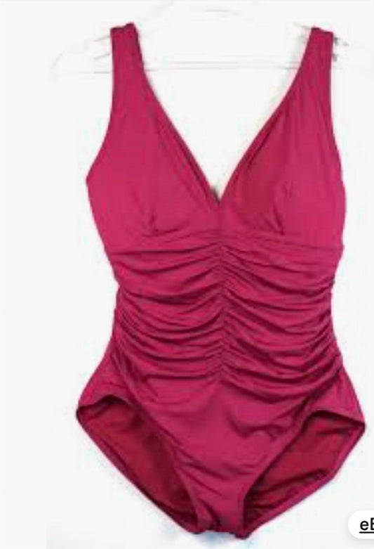 Women's Solitare V Neck One Piece Swimsuit