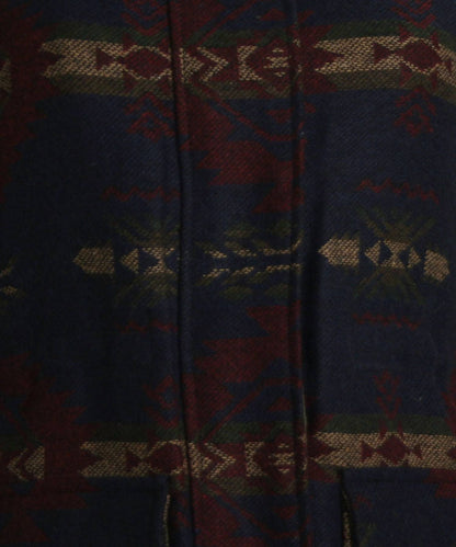 Mixed Media Aztec Print Coat