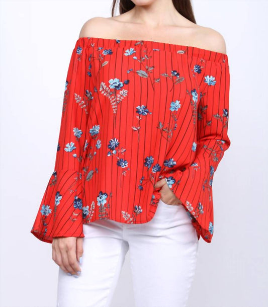 Off Shoulder Floral Top