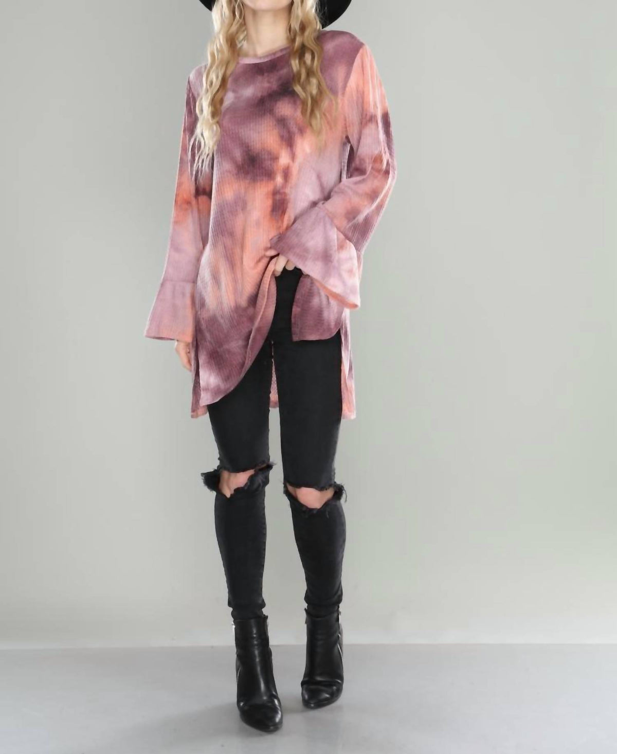 Tie Dye Textured Top