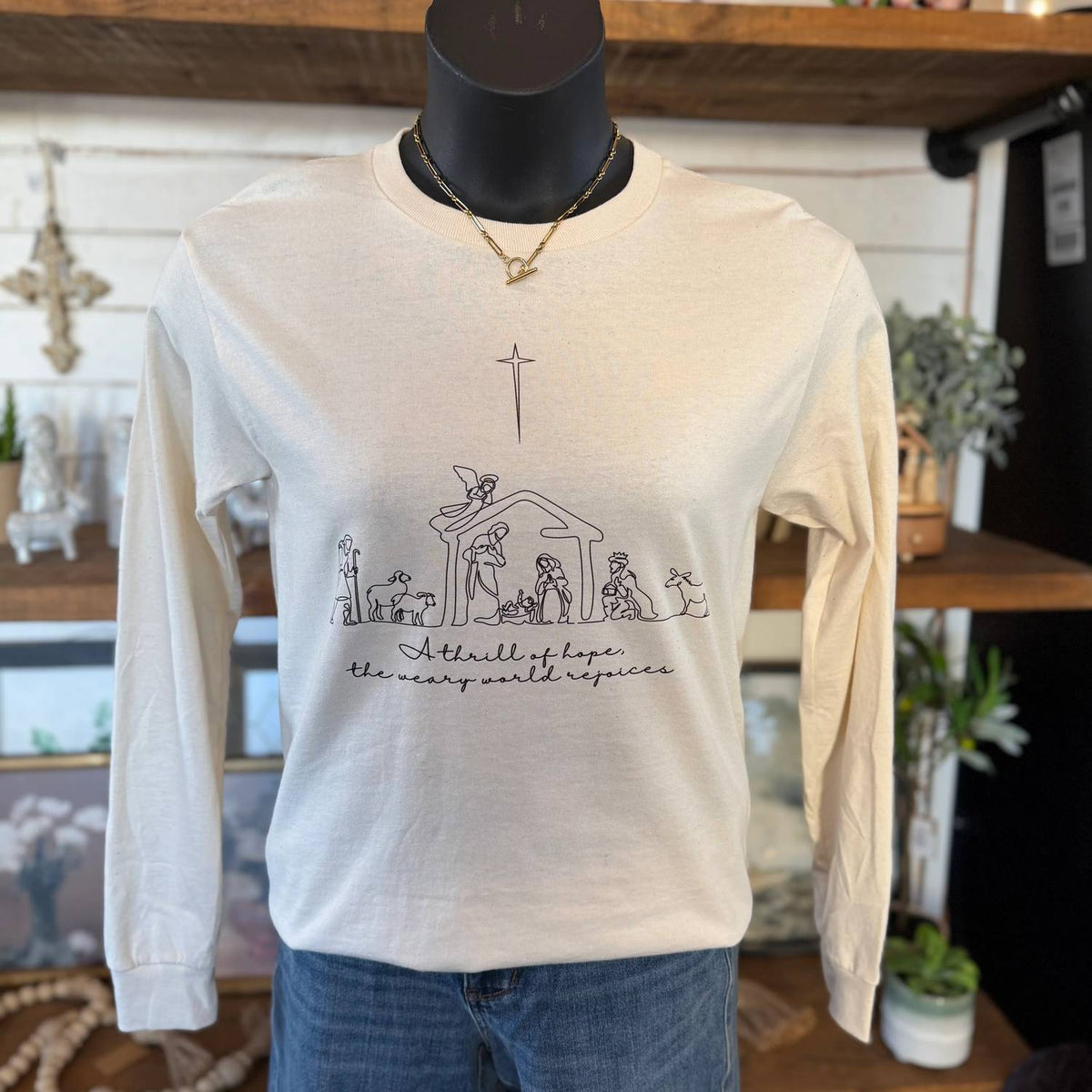 Women's A Thrill Of Hope Long Sleeve Top