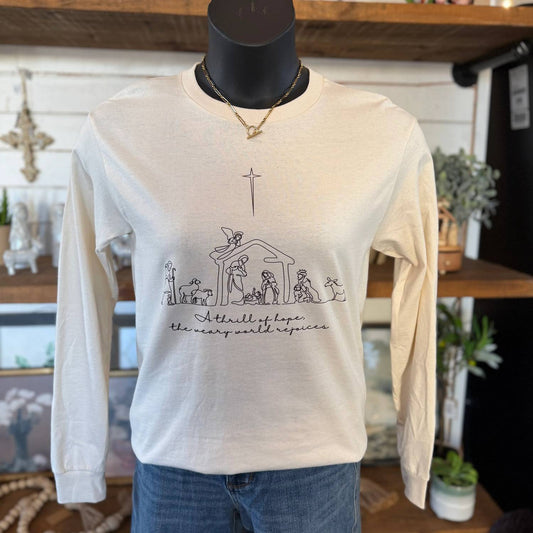 Women's A Thrill Of Hope Long Sleeve Top